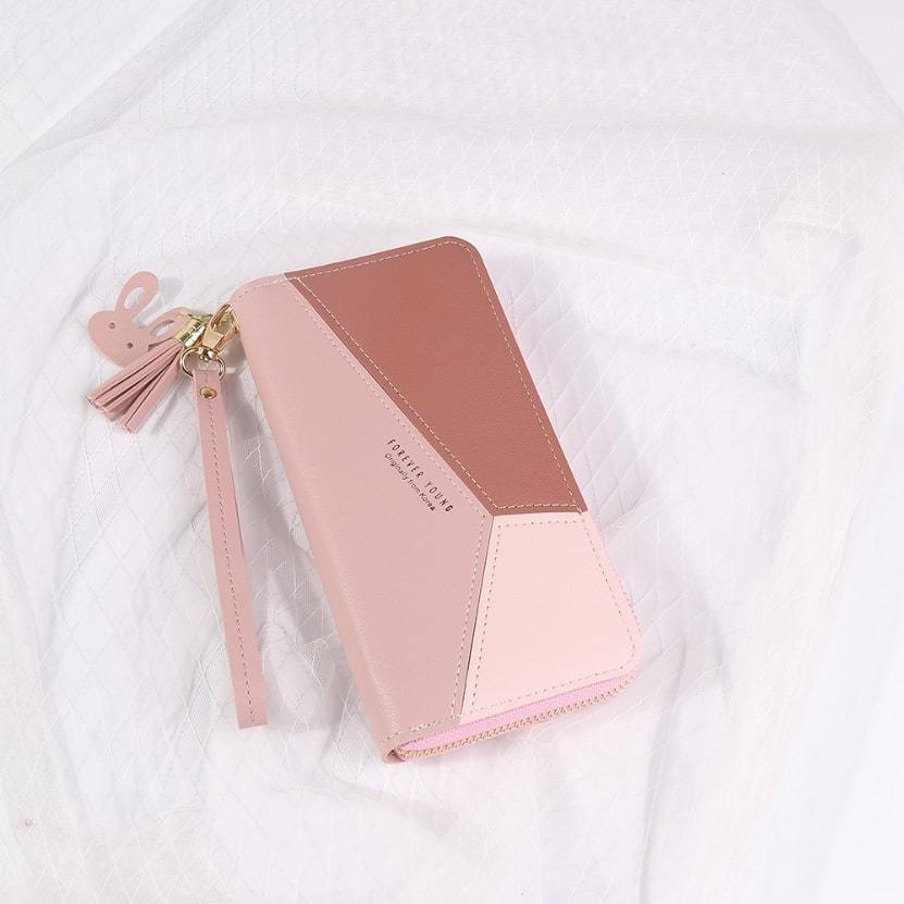 ☆安心の匿名配送☆新品未使用☆レディース 長財布 ファスナータイプ　大人かわいいピンク色♪プレゼントにおすすめ♪