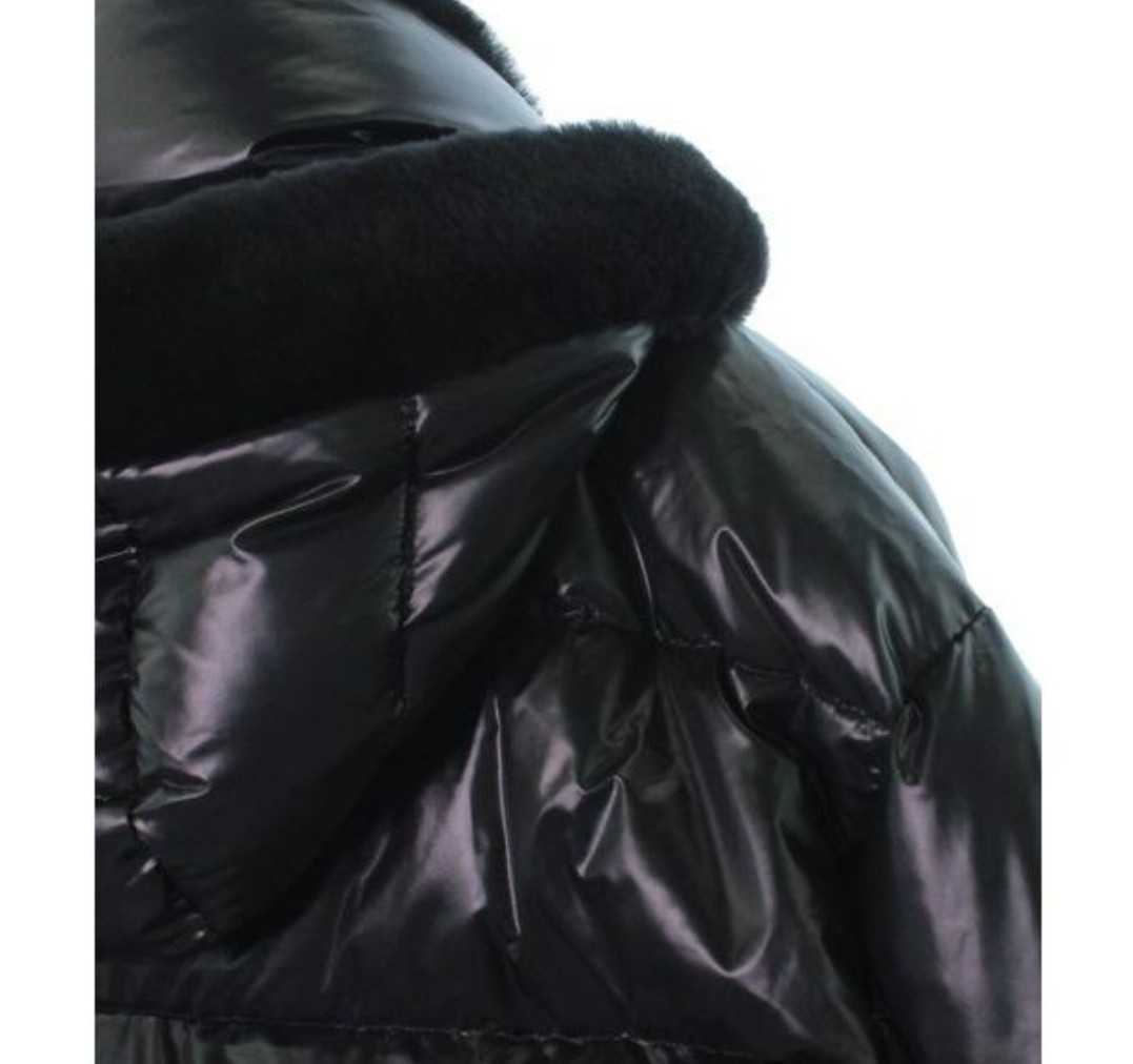 EMMETI エンメティ ダウン ジャケット コート レディース 黒 表示サイズ 38 _画像5