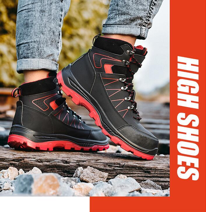  dressing up work shoes safety shoes men's lady's man and woman use sneakers safety boots steel . core toes protection slip prevention impact absorption 23.5cm~29cm