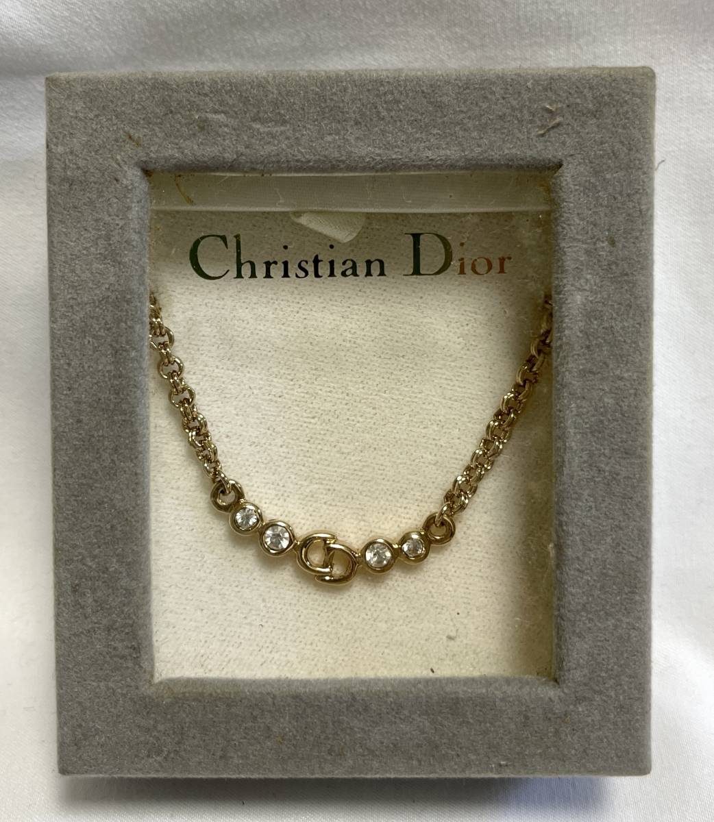 1円スタート Christian Dior クリスチャンディオール ネックレス 