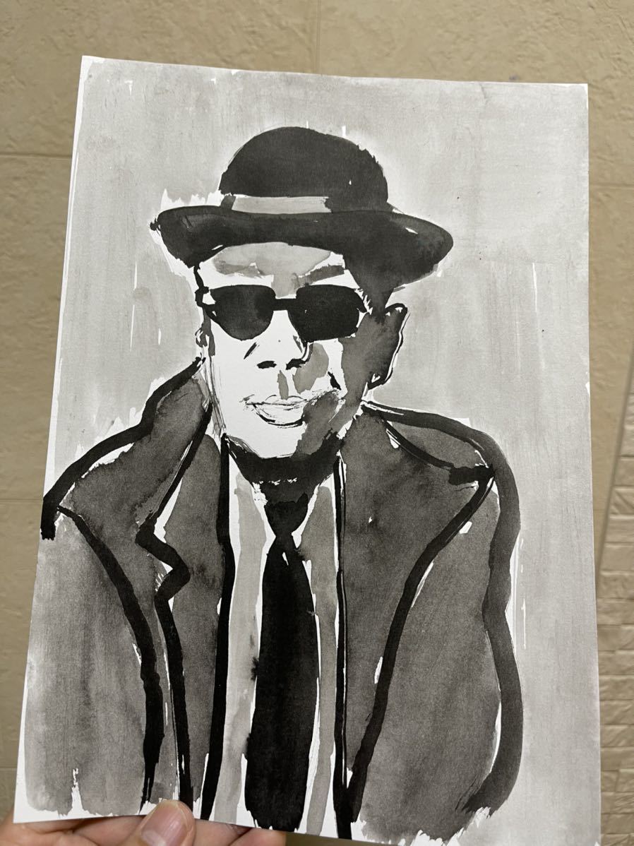 絵描きhiro C「ジョンリーフッカー」 絵描きhiro C「ジョンリーフッカー」
