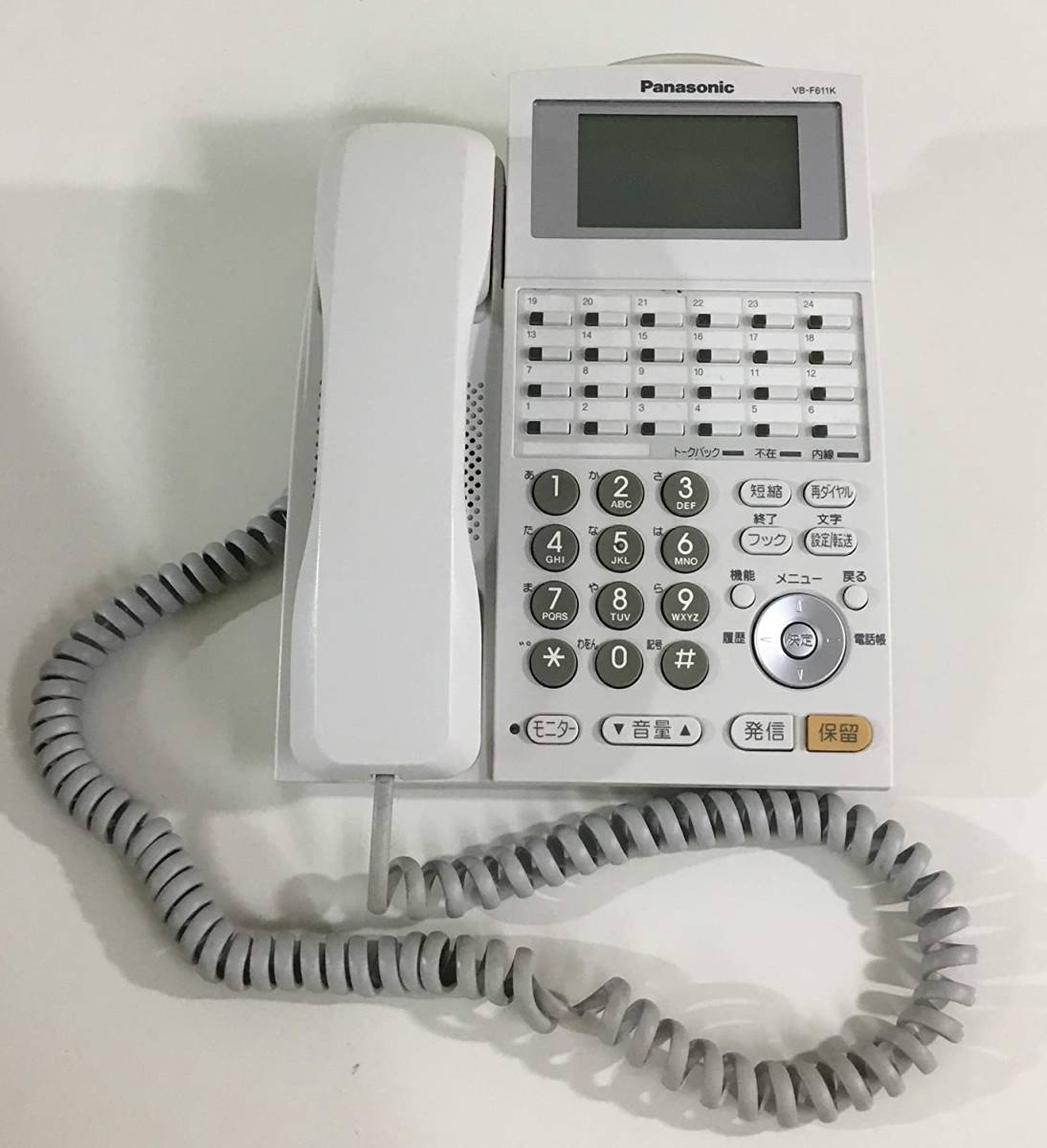 Panasonic La Relier オフィス用品 24キー電話機K-W VB-F611KA-W(中古品)_画像1