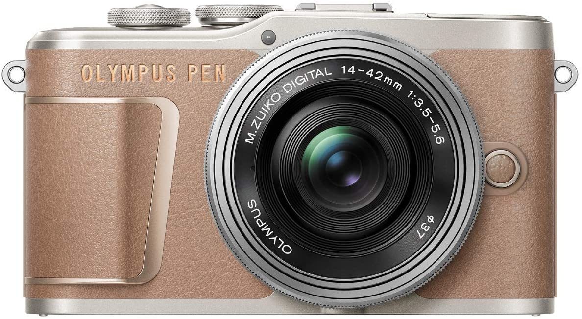 OLYMPUS ミラーレス一眼カメラ PEN E-PL10 14-42mm EZレンズキット ブラウ (中古品)