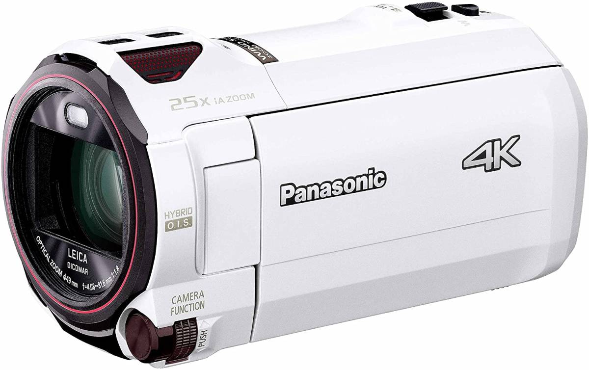 パナソニック 4K ビデオカメラ VX990M 64GB あとから補正 ホワイト HC-VX99(中古品)