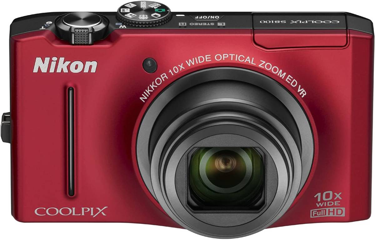 Nikon デジタルカメラ COOLPIX S8100 フラッシュレッド S8100RD 1210万画素(中古品)_画像1