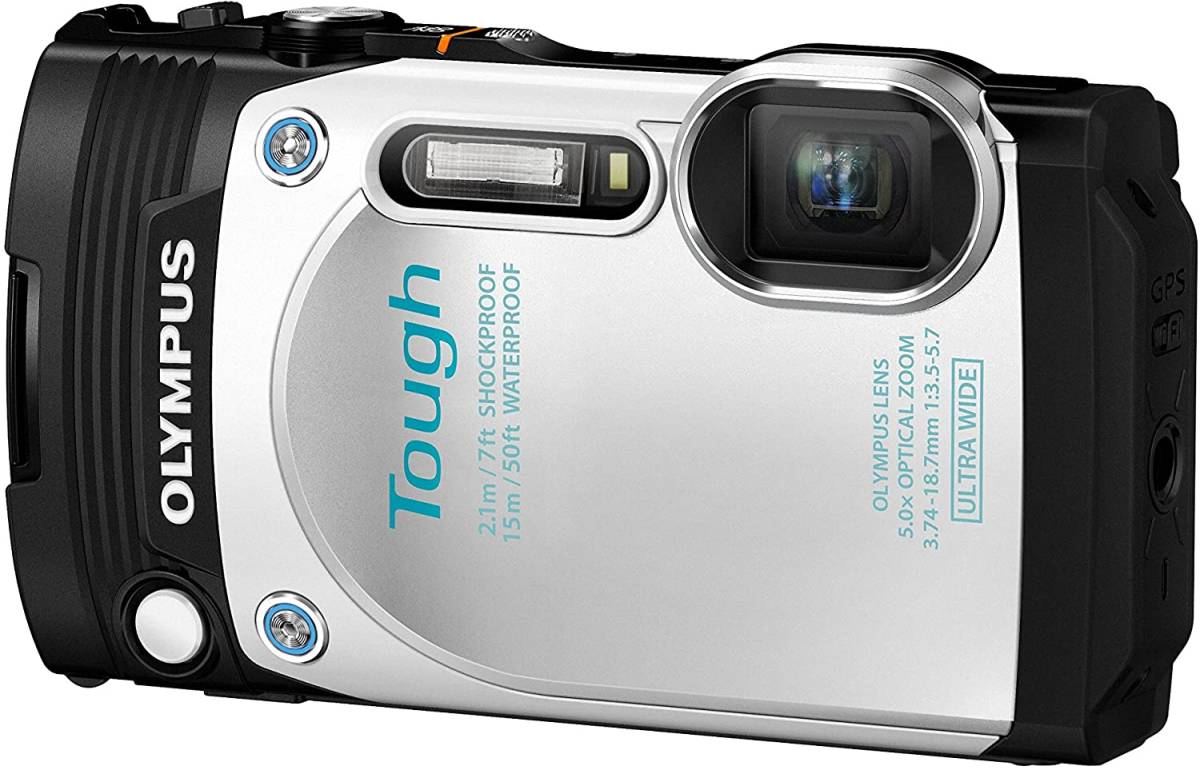 OLYMPUS コンパクトデジタルカメラ STYLUS TG-870 Tough ホワイト 防水性能(中古品)