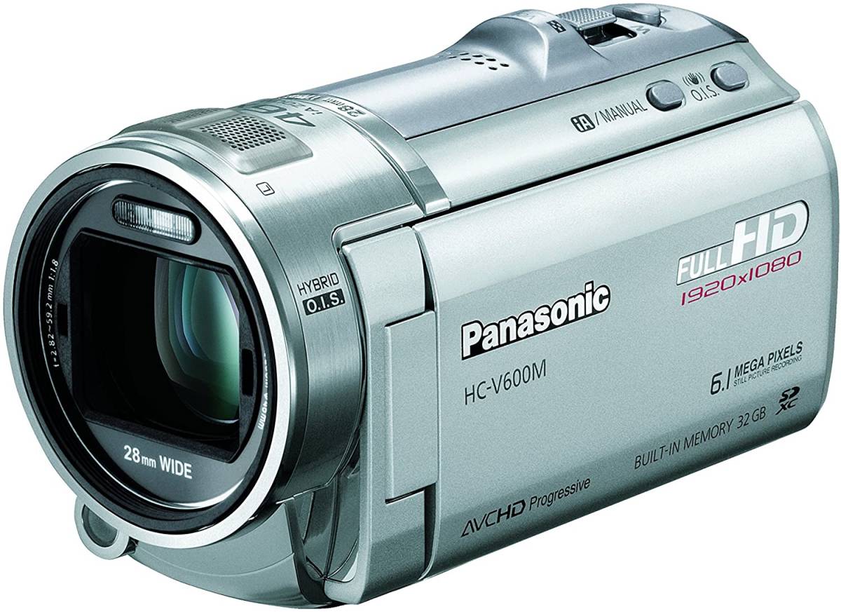 パナソニック デジタルハイビジョンビデオカメラ 内蔵メモリー32GB シルバ (中古品)