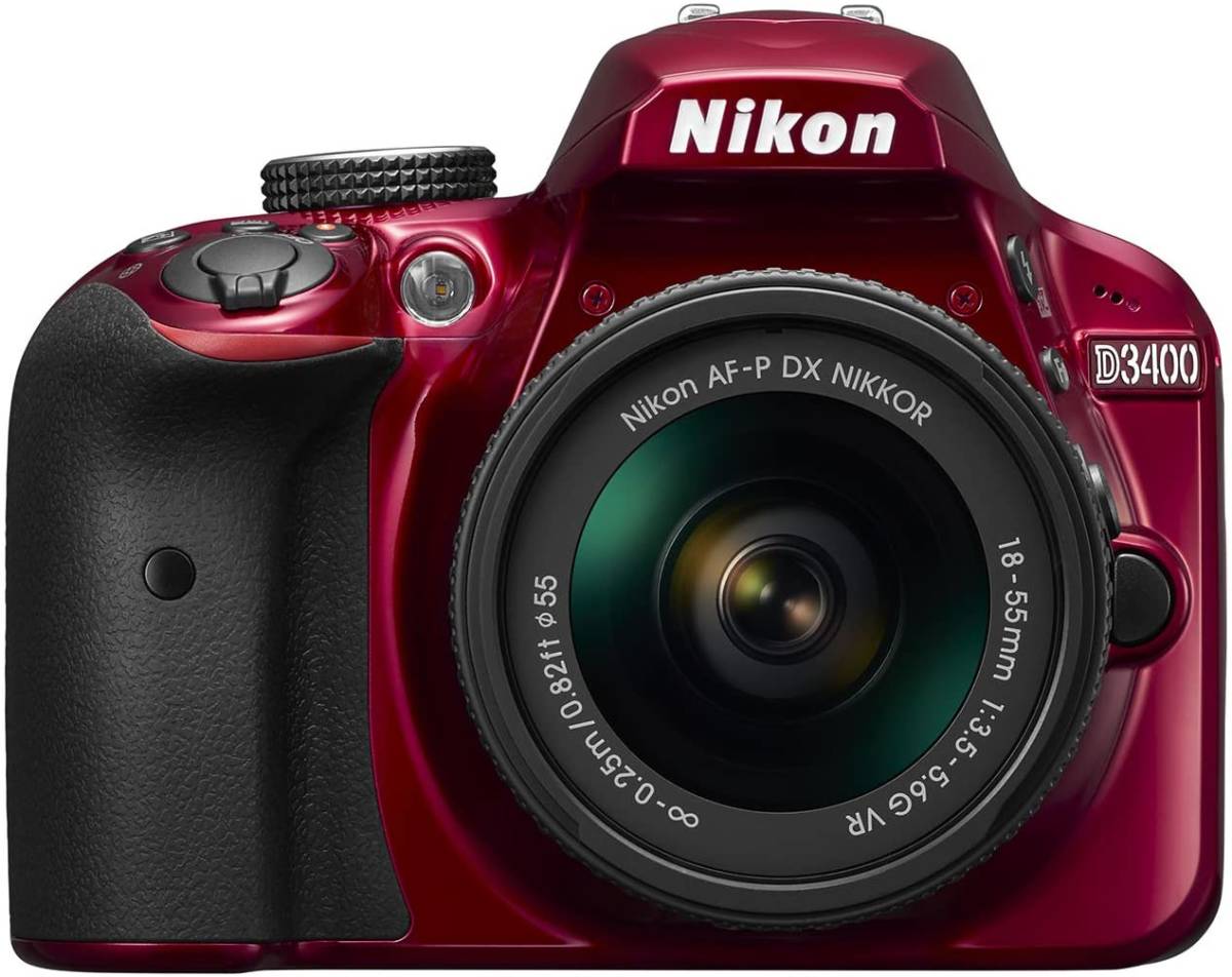 Nikon デジタル一眼レフカメラ D3400 AF-P 18-55 VR レンズキット レッド D(品)