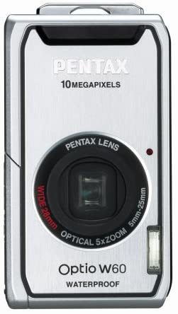 PENTAX デジタルカメラ OPTIO (オプティオ) W60 シルバー 1000万画素 光学5(品)