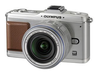 OLYMPUS ミラーレス一眼 PEN E-P2 レンズキット シルバー E-P2LKIT-SLV(中古品)_画像2