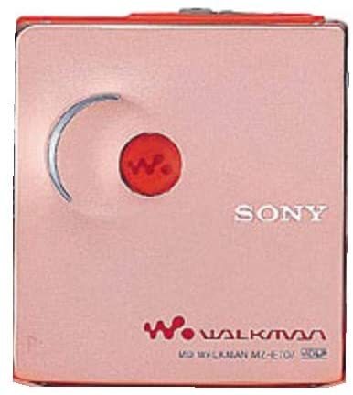 SONY　ソニー　MZ-E707-D　オレンジ　ポータブルMDプレーヤー　MDLP対応　 (中古品)
