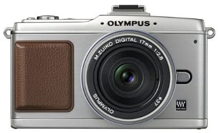 OLYMPUS ミラーレス一眼 PEN E-P2 パンケーキキット シルバー E-P2PKIT-SLV(中古品)