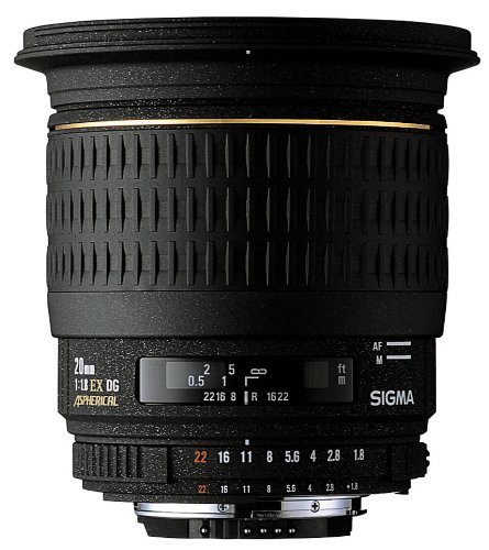 SIGMA 単焦点広角レンズ 20mm F1.8 EX DG ASPHERICAL RF シグマ用 フルサイ(中古品)
