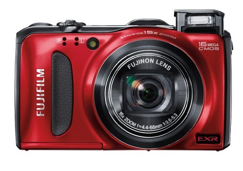 FUJIFILM デジタルカメラ FinePix F600EXR レッド 1600万画素 広角24mm光学(中古品)
