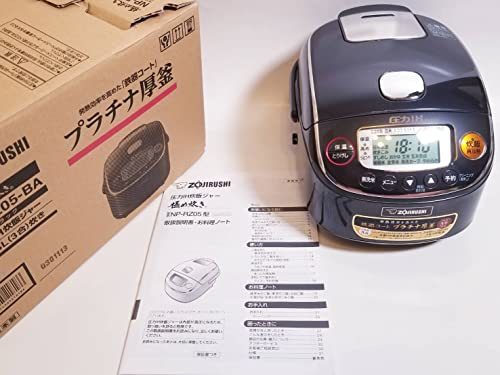 象印 圧力IH炊飯ジャー（3合炊き） ブラックZOJIRUSHI 極め炊き NP-RZ05-BA(中古品)