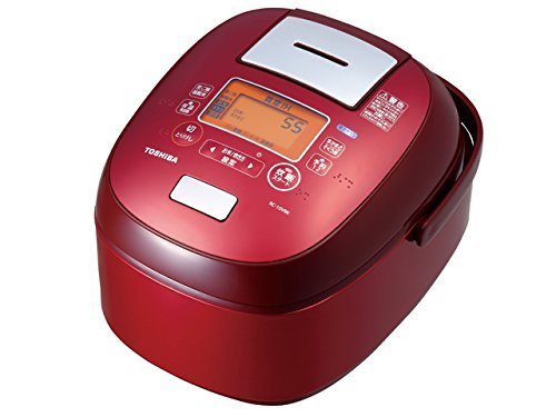 東芝 真空IHジャー炊飯器（5.5合炊き）　グランレッドTOSHIBA　鍛造かまど (中古品)