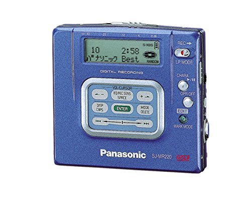 Panasonic　パナソニック　SJ-MR220-A ブルー　ポータブルMDレコーダー　MD(中古品)