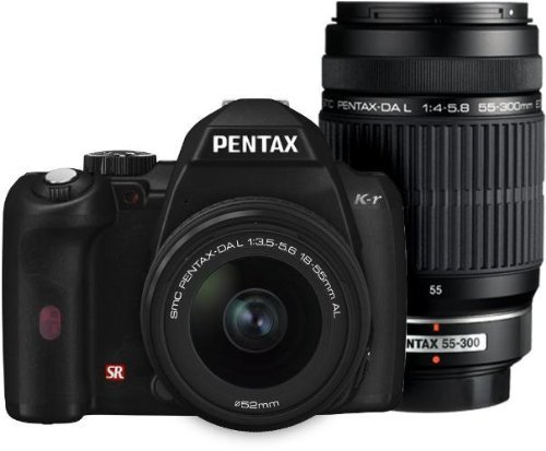 PENTAX デジタル一眼レフカメラ K-r Wズームキット ブラック K-rWZK BK(中古品)