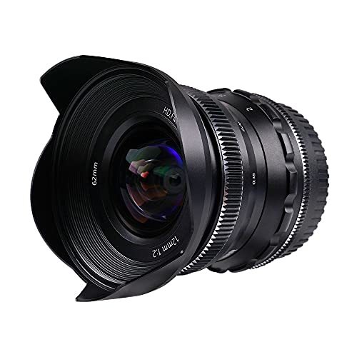 PERGEAR 12mm F2 広角マニュアルフォーカス単焦点レンズ APS-C M4/3マウン (中古品)