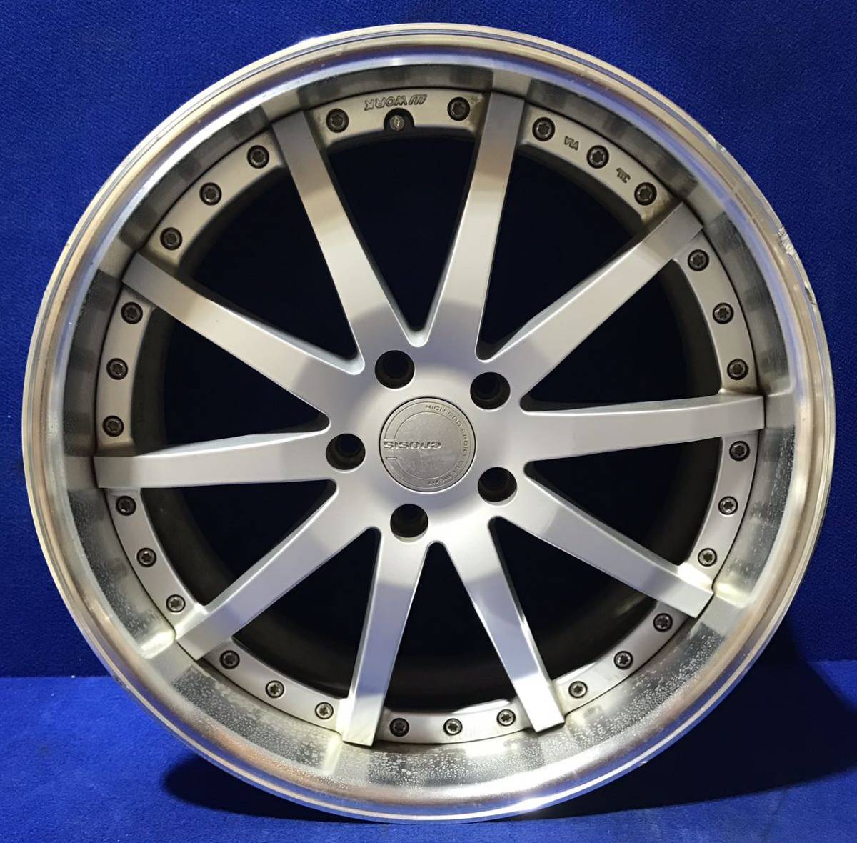 希少サイズ!＊WORK グノーシス＊20インチホイール＊20x9.5JJ/オフセット+38/PCD120-5H＊2本セット＊深リム!_画像6