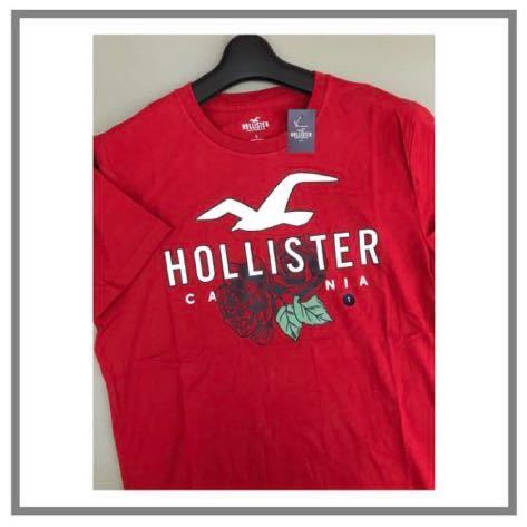 ホリスター HOLLISTAR【新品】 半袖 Ｔシャツ メンズ ファッション S175サイズ 衣類 薔薇 バラ ビッグロゴ_画像1