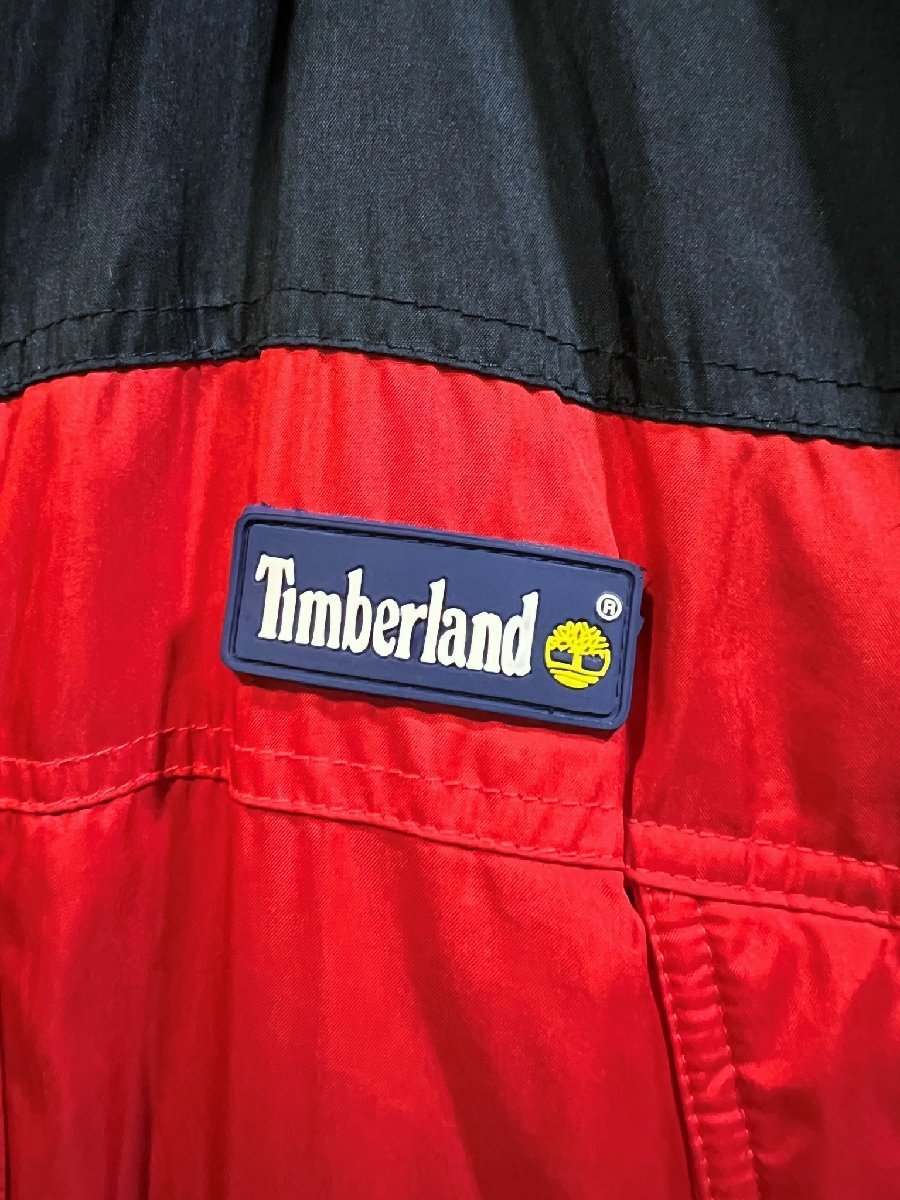 ティンバーランド 90'S マウンテンパーカー 黒赤 M メンズ Timberland ナイロンジャケット_画像4