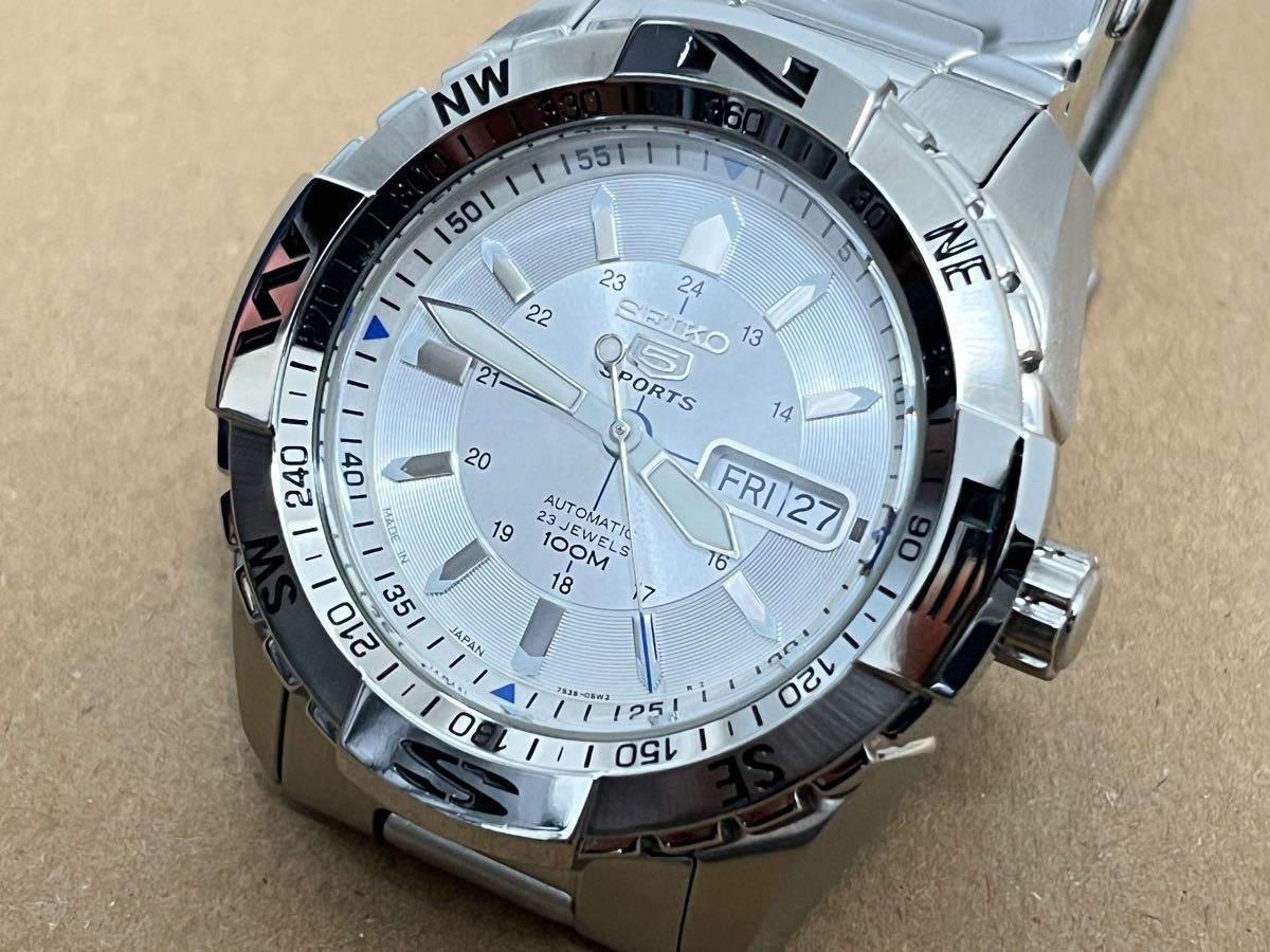 ほぼ新品】セイコー SEIKO 5 スポーツ メンズ 腕時計 SNZJ03J1 自動