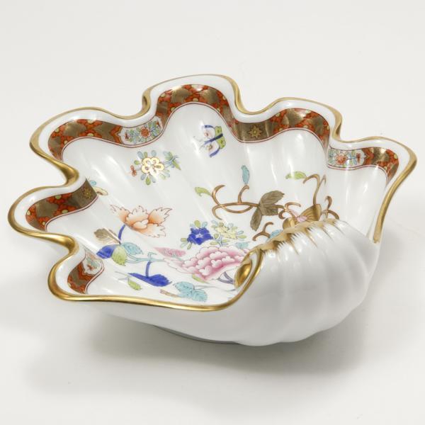 196: ヘレンド HEREND 上海 シェルディッシュ 貝型 お皿 置物