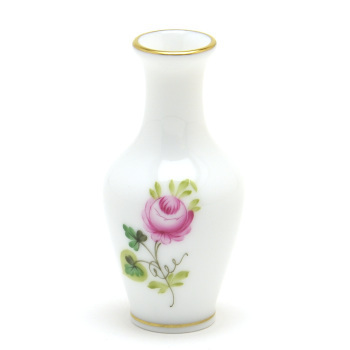 ヘレンド(Herend) ミニ花瓶(07103) 花器 ウィーンのバラ/シンプル 手描き 磁器製 花活け 飾り物 ハンガリー製 新品