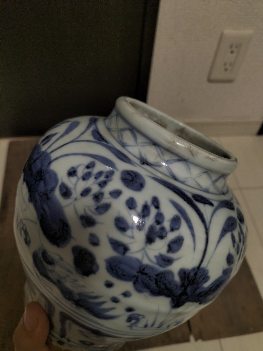 染付 骨董品 中国 花入れ 中国 | arvotulkki.fi