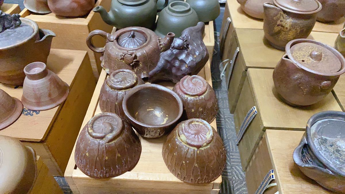 備前焼 古備前 青備前 小西陶古 祥山 竹山 陶峰 蟹 蓮 龍 まとめ48点 ...