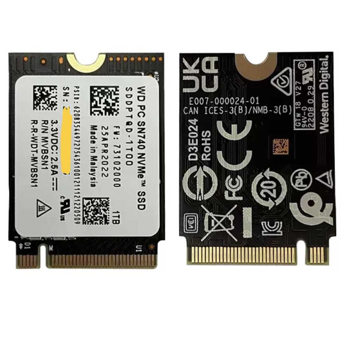 Western Digital SN740 1TB M.2 NVMe SSD PCIe Gen4x4 2230 新品 Steam