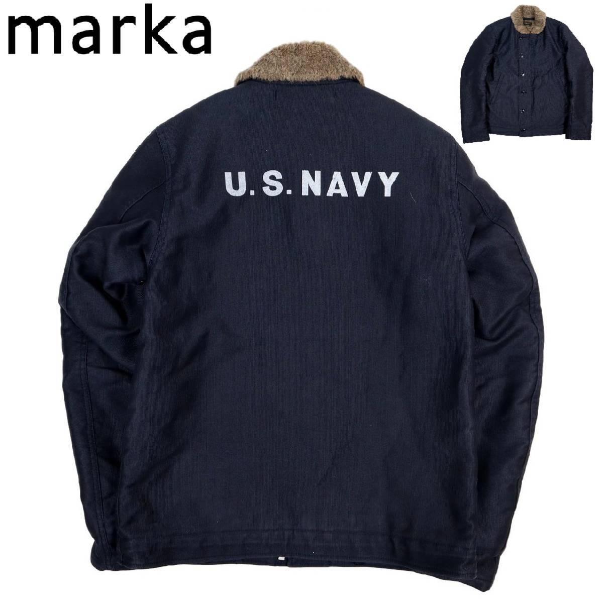 【新品同様】size1 marka マーカ N-1 デッキジャケット アルパカ U.S.NAVY