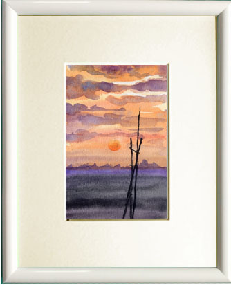 0 no. 8201 number [ large flat .. . day | Hungary ]| rice field middle thousand .( four season watercolor ).| present attaching .|22z11