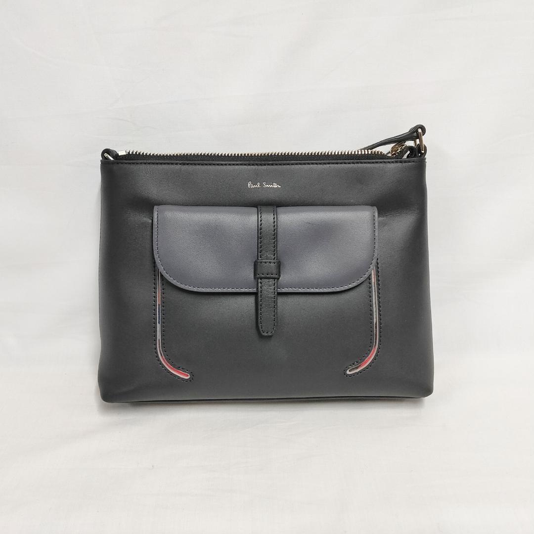 ○☆新品 未使用 Paul Smith インセットSTP 定番ショルダーバッグ 黒