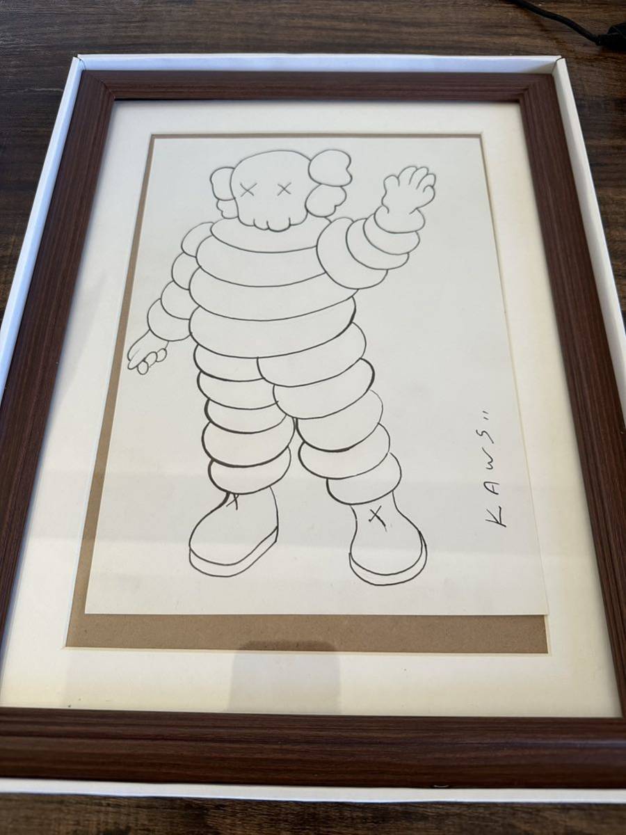 ヤフオク! - 真作 KAWS カウズ 直筆原画 サイン入り
