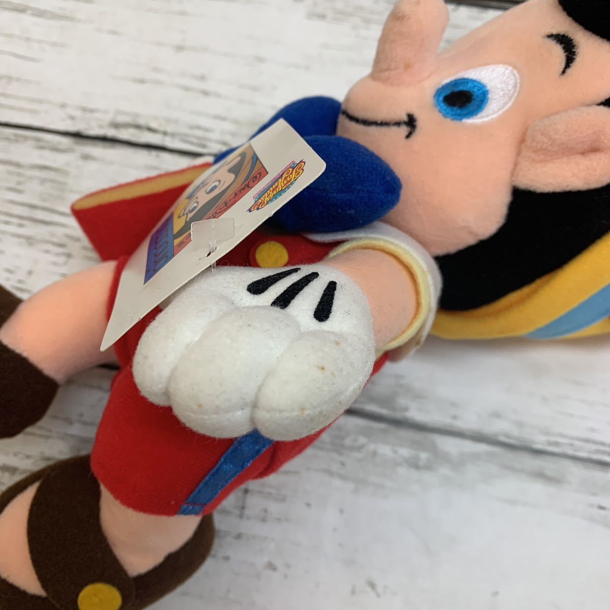 【長期保管品】レア ディズニー ピノキオ ぬいぐるみ プライズ セガ ファンタジーアミューズ Disney Pinocchio SEGA_画像9