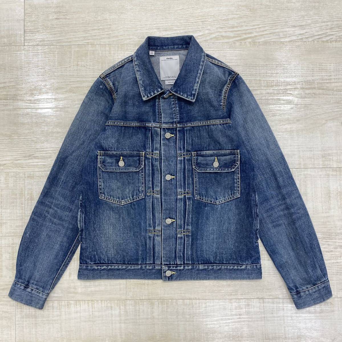 17aw 美品 visvim SS 101 JACKET DAMAGED JKT ビズビム 2nd タイプ ダメージ デニム ジャケット Gジャン 日本製 サイズ 3 0117205006001