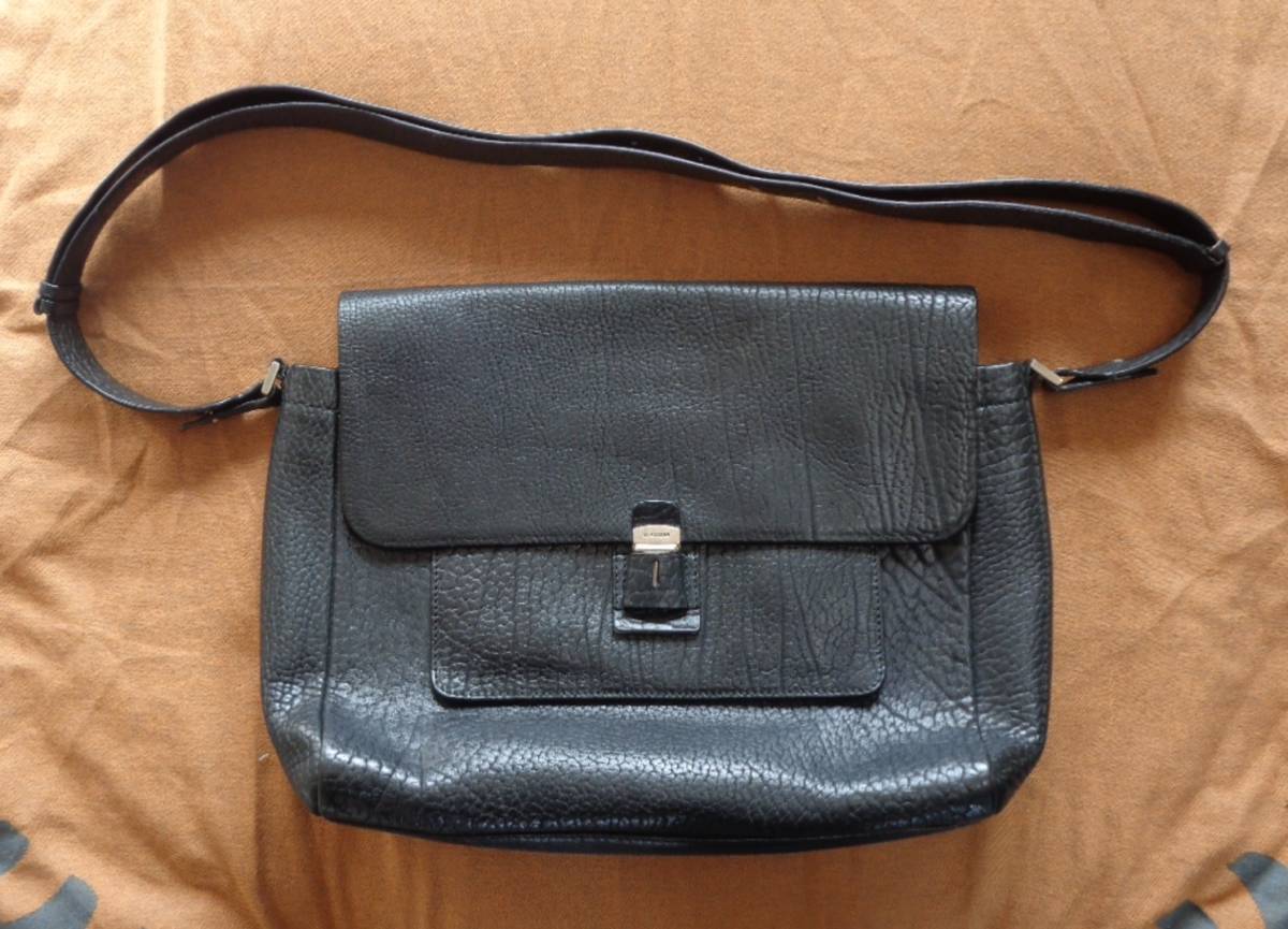 送料込即決!JIL SANDER ジルサンダー レザーフラップショルダーバッグ