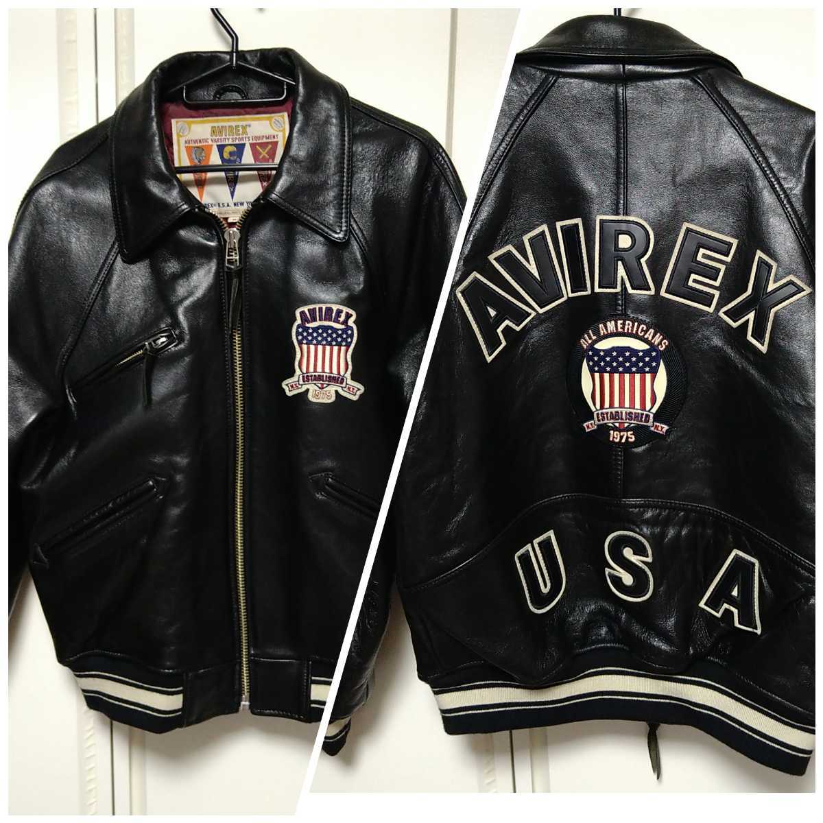 AVIREX SIGNATUR VARSITY JACKET レザージャケット | labiela.com