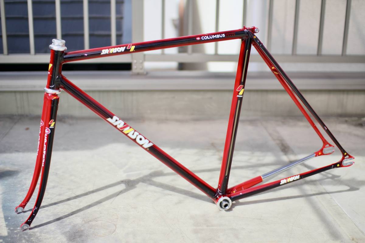  beautiful goods COLUMBUS cologne bus lacquer color SAMSON Sam sonNJS bicycle race frame gold . Logo 510mm piste BB-7700