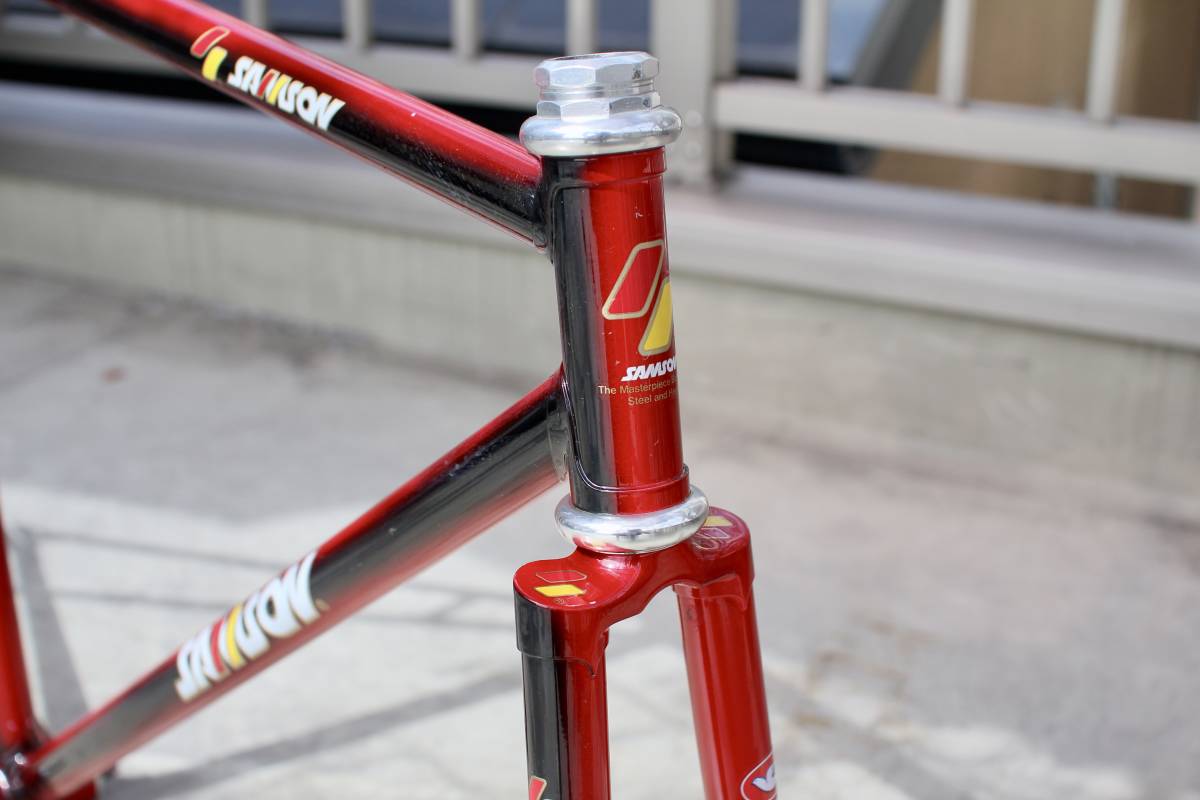  beautiful goods COLUMBUS cologne bus lacquer color SAMSON Sam sonNJS bicycle race frame gold . Logo 510mm piste BB-7700