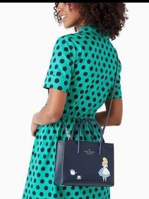 Kate spade new york ☆ディズニーコラボ☆不思議の国のアリスショッパー☆ハンドバッグ☆ショルダーバッグ