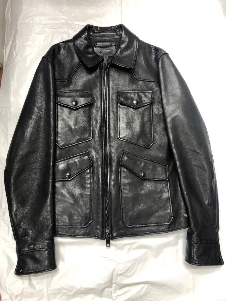 新しいエルメス 美品❗️COACH コーチ レザージャケット 羊革 シープ