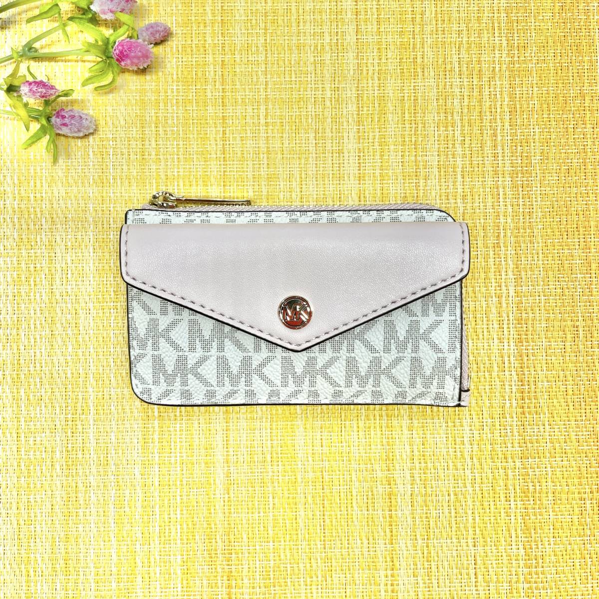 新品未使用】MICHAEL KORS コインケース シグネチャーロゴ ピンク