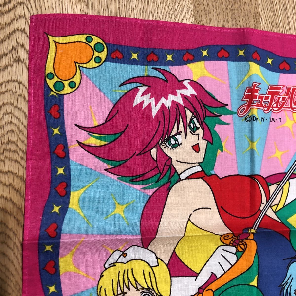 * ( не использовался товар ) Cutie Honey F подлинная вещь носовой платок наклейка имеется Bandai 