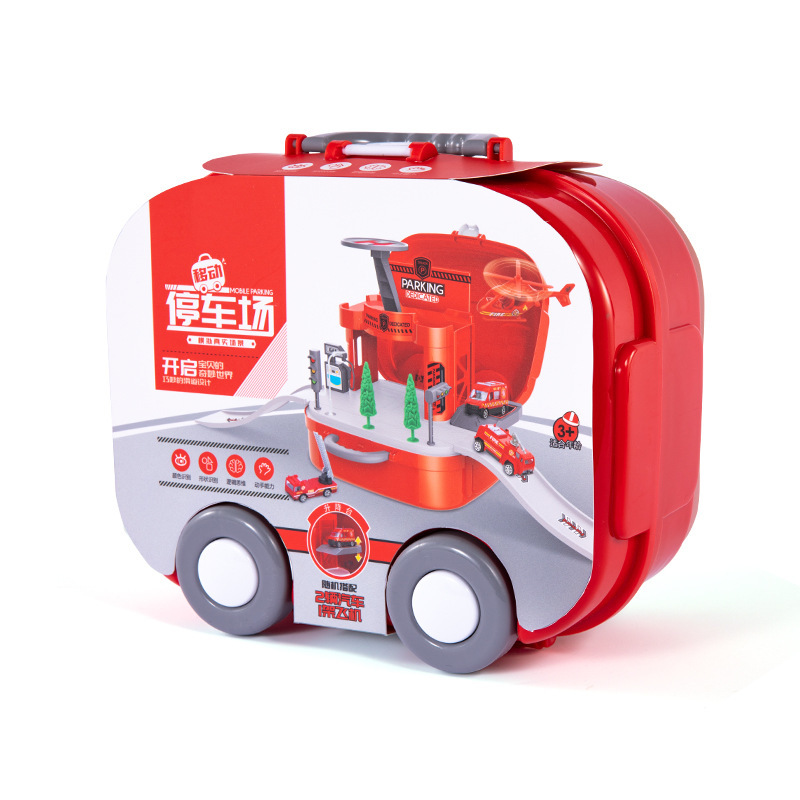 Esperanza fire fighting toy minicar storage deformation case assembly intellectual training toy man girl 4 -years old 5 -years old birthday present Christmas t-0183-02