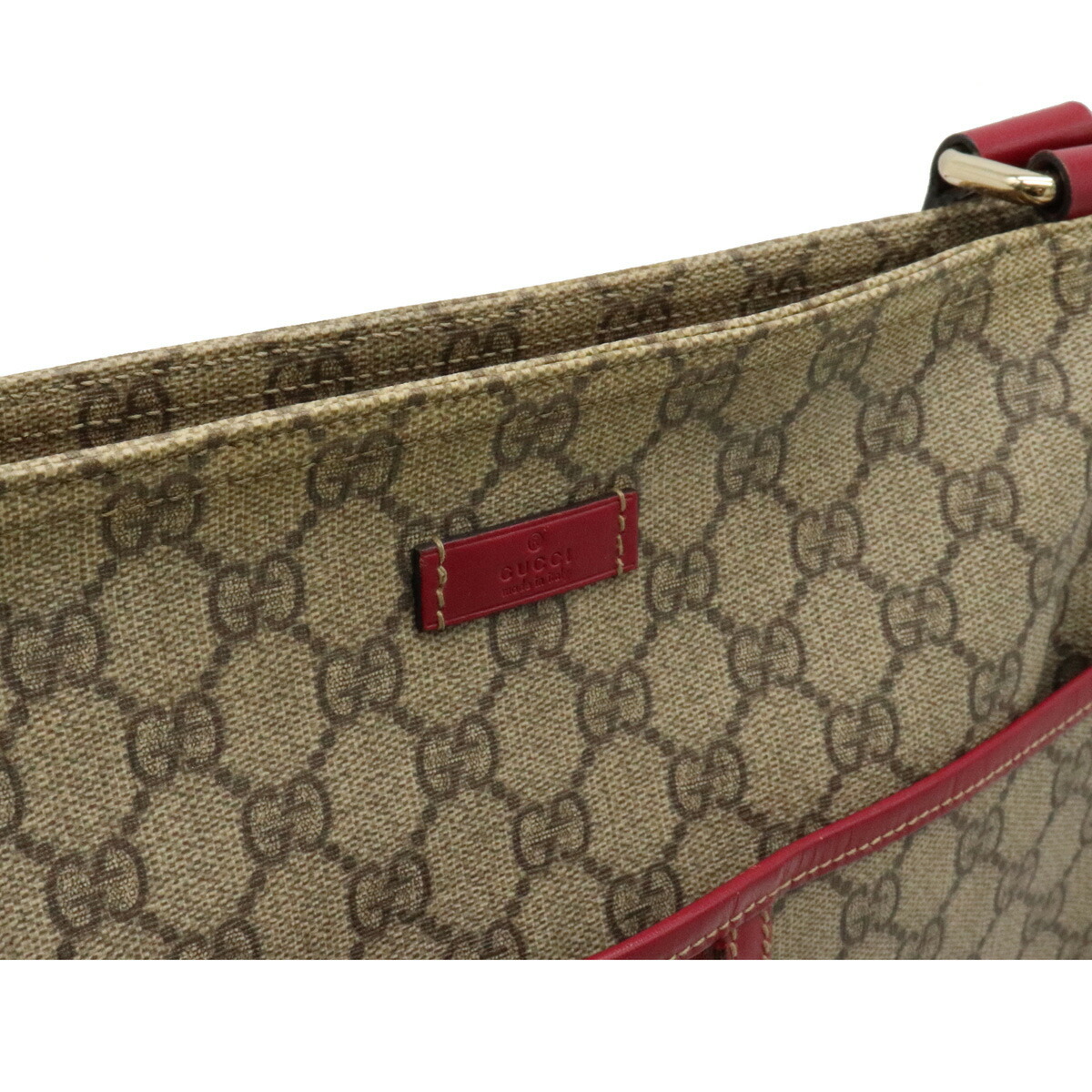 GUCCI グッチ GGスプリーム GGプラス ストライプ ショルダーバッグ
