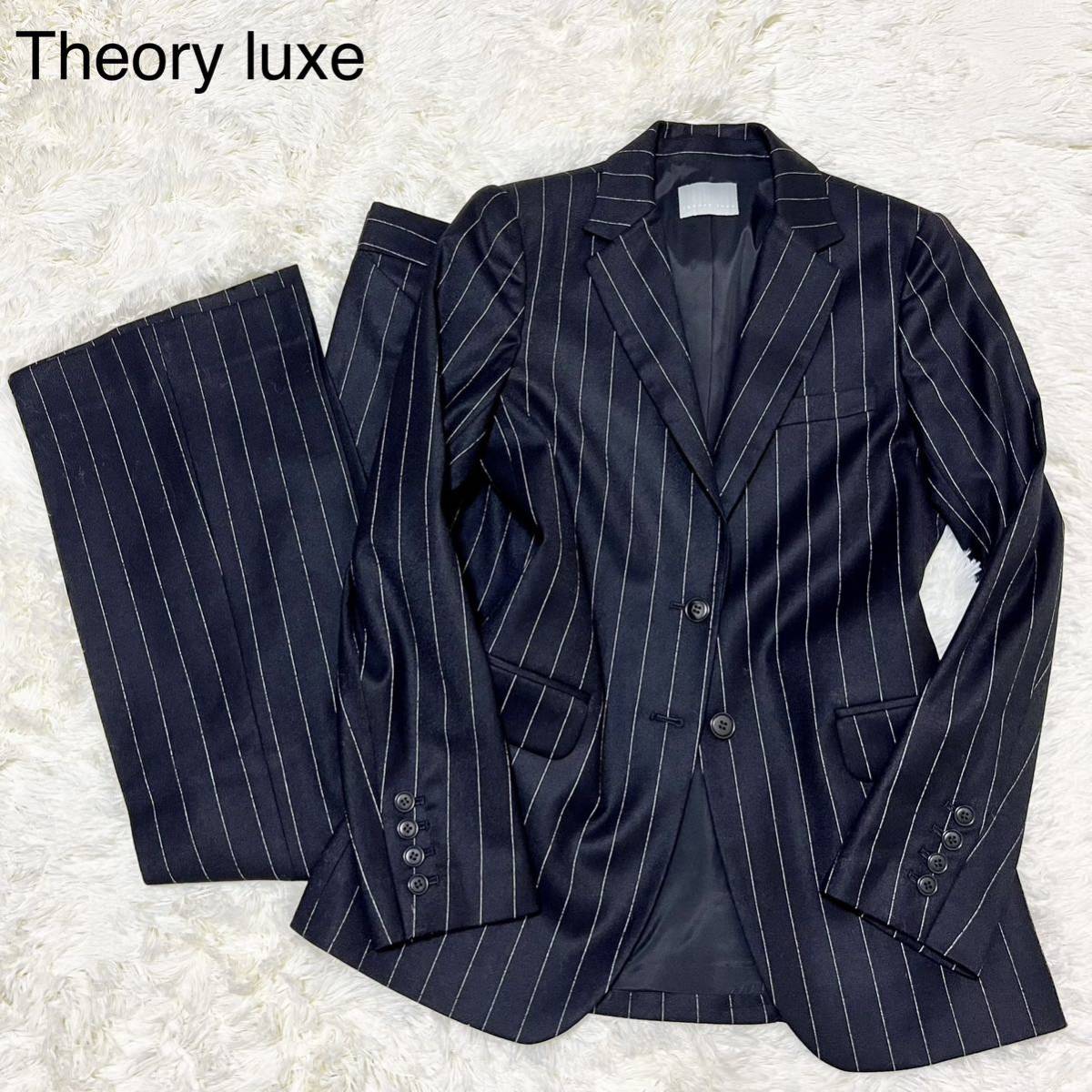 新作多数 theory luxe セオリーリュクス パンツスーツ セットアップ 黒