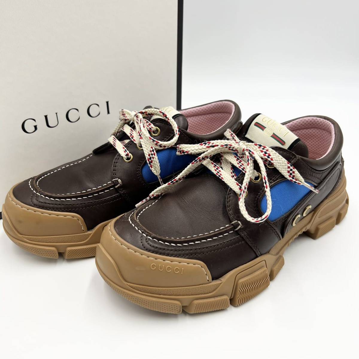ヤフオク! - 【美品】GUCCI グッチ BOATREK ダットスニーカ...